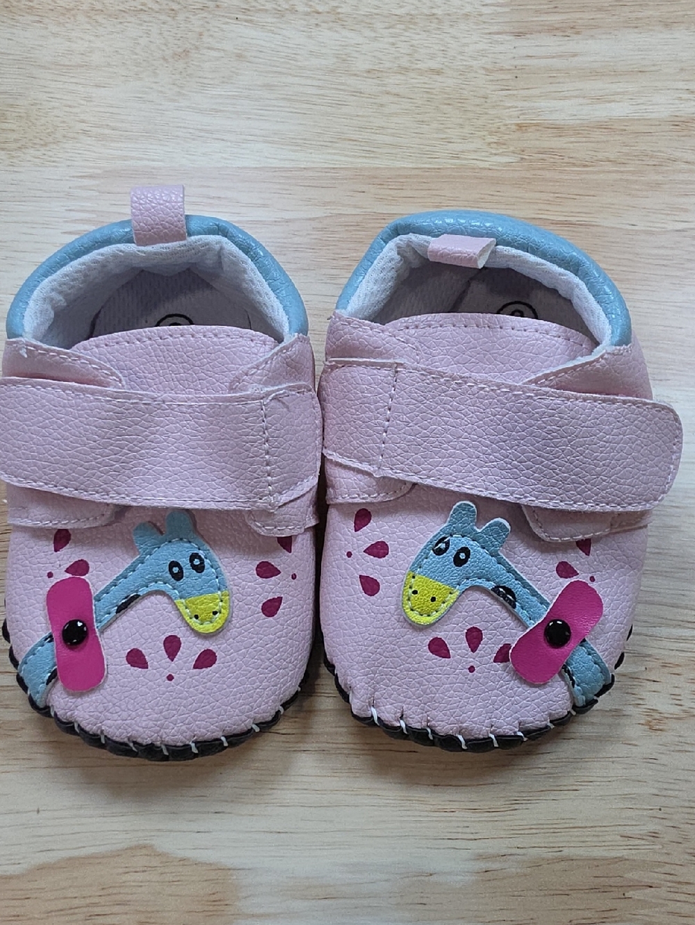 Pink Kids Velcro Giraffe Shoes